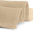 Gee Di Moda Rectangle Tablecloth - 70 x 120 Inch Beige Table Cloth for 6-Foot Rectangular Table - Heavy Duty Washable Polyester Fabric - Formal Dinners, Casual Get-Togethers, Professional Events