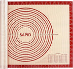 Sapid Extra Thick Silicone Pastry Mat Non-slip with Measurements for Non-stick Silicone Baking Mat Extra Large, Dough Rolling, Pie Crust, Kneading Mats, Countertop, Placement Mats (20" x 28", Red)