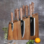 Resafy Magnetic Knife Wooden Block Knife Display Holder Rack Double Side Magnetic Stands with Strong Enhanced Magnets Kinves Strip Magnetic Knife Holder