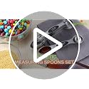 Stainless Steel Magnetic Measuring Spoons Set of 8, Black - view 7