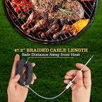 Nutrichef Bluetooth Meat Thermometer for Grilling and Smoking with 6 Wireless Meat Probes, 6 Channels with LCD Display