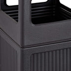 Safco Canmeleon Trash Can, 38 Gallons, Indoor and Outdoor Use, Durable & Weather-Resistant Commercial Garbage Can with Ashtray, Black