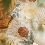 patdrea Designer French Vintage Rectangular Tablecloth,Yellow Floral Pattern Anti-Wrinkle Table Cloth,Dacorative Cover for Kitchen Dining Parties,Christmas,Thanksgiving,63"x87"-Cornflowers