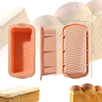 3PCS Silicone Bread Loaf Pan, Non-Stick Bread Pans for Baking, Easy Release Loaf Pan, Great for Homemade Bread, Cakes, Brownies, Dishwasher Safe (3 Colors, Nesting Design)