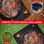 75 x 40 inch Under Grill Mats for Outdoor Grill, Double-Sided Fireproof, Oil and Waterproof Protective Mat for Grass and Deck, Outerdoor BBQ Fire Pit Fireplace Mat