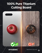 Katuchef Titanium Cutting Board for Kitchen, 100% Pure Titanium Cutting Board Food Grade,Non Toxic chopping board, Dishwasher safe, Easy to Clean(Set of 3)