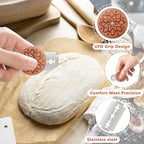 UFO Bread Lame Cutter for Homemade Sourdough,Bread Scorer Tool for Sourdough with 5 Blades and Case,Slashing Tool Bread Cutting Knife for Artisan Bread and Baguette Makers,Dot flower