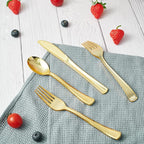 FOCUSLINE 300 Pack Disposable Gold Plastic Forks, Solid and Durable Plastic Cutlery Forks, Heavy Duty Disposable Utensil Silverware for Catering, Parties, Dinners, Weddings