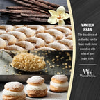 WoodWick Vanilla Bean Holiday Candle Gifts for Women and Men, 16 oz Ellipse Candle with Crackling Wick