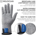 Oyster Shucking Knife and Gloves Set - Premium Oyster Knife and Shucking Gloves Kit - Professional Clam Shucker Opener Tool in Lovely Box - Bonus Ebook and Brochure Included