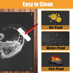 TOHONFOO 70 x 48 in Grill Mats for Outdoor Grill, Fireproof Griddle Mats Compatible with Blackstone to Protect The Deck, Griddle Accessories Compatible with Blackstone - 0.6mm