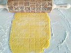 AFRICA Embossing Rolling Pin Dogh Roller with Tribal Pattern for Embossed Cookies and Pottery by Algis Crafts