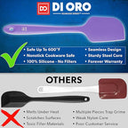 DI ORO Silicone Spatula - 600°F Heat-Resistant Rubber Kitchen Spatula for Baking, Scraping, & Mixing - BPA Free Nonstick Cookware Safe Flexible Utensil for Cooking - Dishwasher Safe (Lavender)