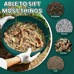 Soil Sifter, 3PCS Soil Sifter Set for Gardening, Stainless Steel Sifter（1/2", 1/4", and 1/8"）