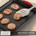 Country Kitchen Nonstick Stackable Bakeware Set - Heavy Duty, Durable, Easy Release Baking Set, Red, 4 Pcs